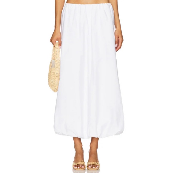 ENZA COSTA Poplin Bubble Skirt Women Small Lavender Maxi Quiet Luxury Resort NEW - Picture 4 of 16